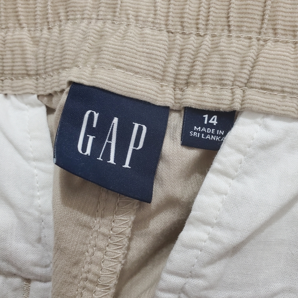 Gap High Rise Pleated Taper Corduroy Pants Cobblestone Beige NWT Size 14 Casual - Picture 7 of 9